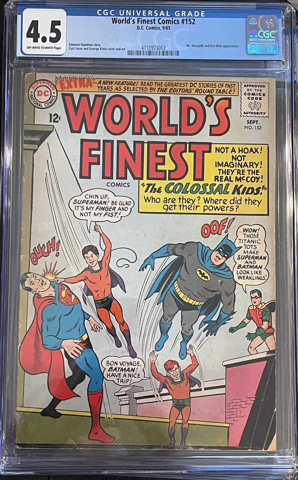 WORLD'S FINEST  152 - CGC 4.5  - MR. MXYZPTLK - BATMAN - SUPERMAN