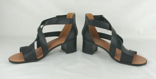 Rampage Solid Black Strappy Small Wedge Heeled Sandals Women's Size 8.5 - Picture 8 of 20