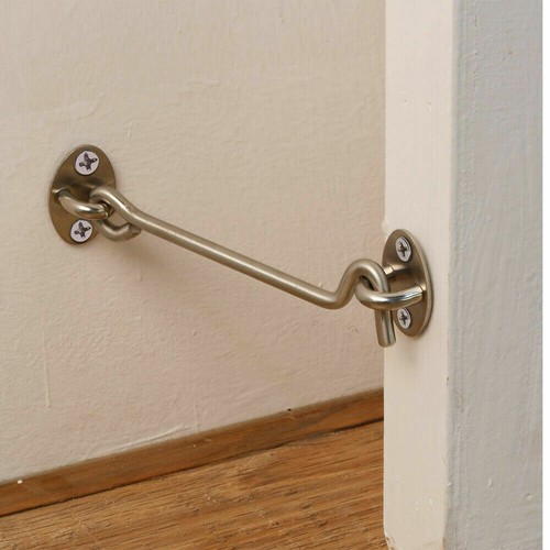 Cabin Hook And Eye Latch Lock Shed Gate Door Stainless Steel Catch Silent Holder - Picture 11 of 17