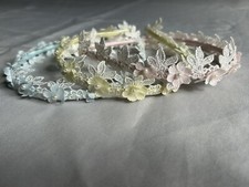 MONSOON GIRL 3 PACK FLOWER PEARL HEADBANDS MULTI BRIDESMAID OCCASION FLOWERGIRL