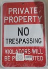 4 Pack Large Private Property No Trespassing Sign, Violators Will Be Prosecut...