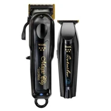 Wahl 5 Star Cordless Barber Combo Magic Clip Clipper & Detailer Trimmer Black