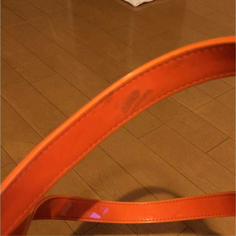 See By Chloe Handbag Tote Logo Leather Orange Women's USED FROM JAPAN - Image 3 of 4