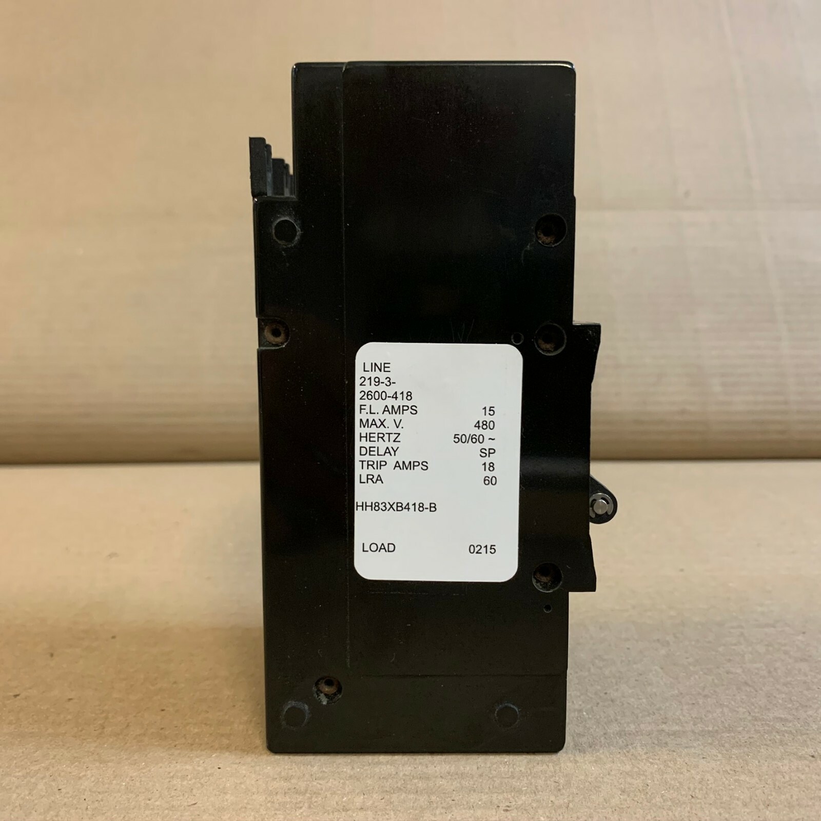 Airpax 21932600418 3 Pole 15 Amp 480V Circuit Breaker HH83XB418B eBay