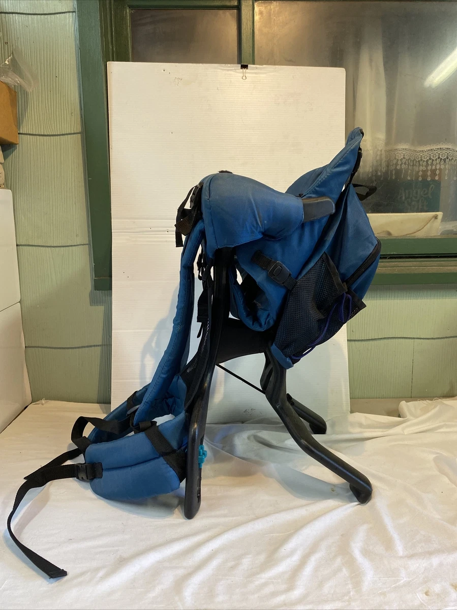 Evenflo Trailtech Baby Backpack Carrier Blue Teal Plastic Frame