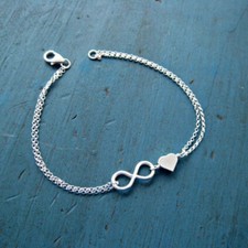 Infinity Armband Damen Silber Gold Unendlichkeit Symbol Liebe Schmuck Herz Edel