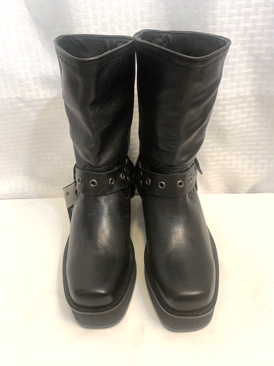 Zara Men's Steven Meisel Black Leather Biker Boots EU40 US7 Zara Men's Steven Meisel Black Leather Biker Boots EU40 US7