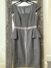 Jay Godfrey black peplum pencil dress, 8, cap sleeve, lined, Worn only 2x. 