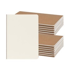 ZCZN 24 Pack A5 Kraft Notebooks Bulk, 8.15x5.5 Inches Blank Journaling Notebo...