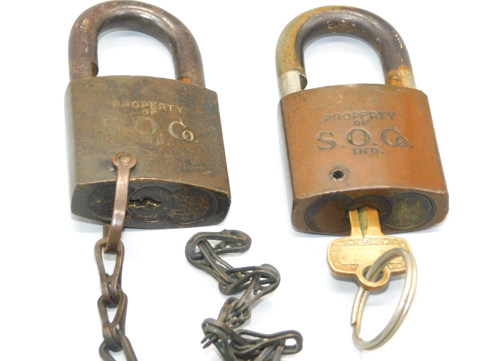2 S.O. & NY IND. Padlocks. One With Key " BEST BRAND" eBay