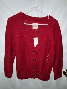 red cardigan old navy