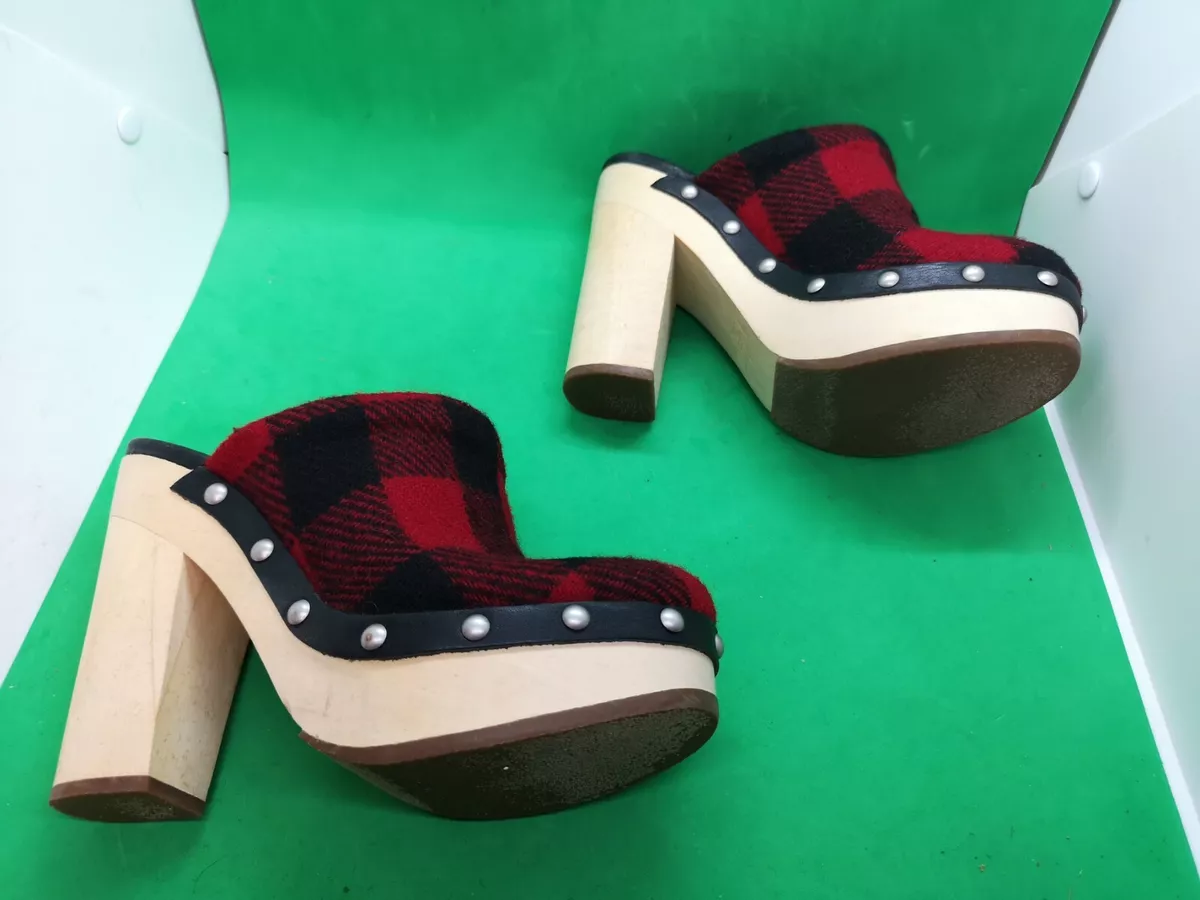 Buffalo plaid shop high heels
