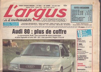 L'Argus Nr.3263 Audi 80 / Citroen XM BREAK / RENAULT SCENIC / SOICHIRO HONDA