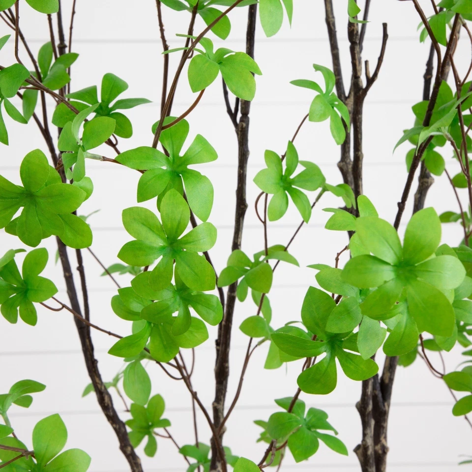 Árbol Enkianthus artificial de 7’ con maceta de piedra decoración del hogar. Venta al por menor $549 Foto 3 de 4