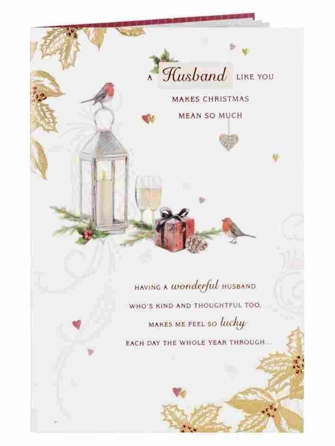 Husband Sentiment Verse Christmas Card Uk Greetings New Gift for sale