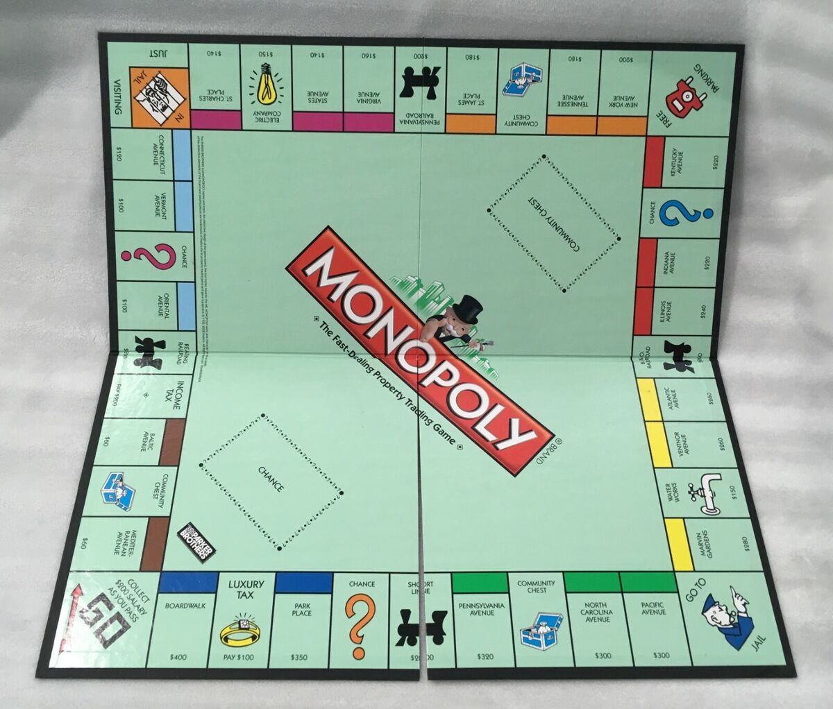 Monopoly Board Game Replacement Parts Game Board and Instructions (P548)