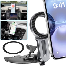 Magnetic CD Slot Phone Holder Car Mount for iPhone MagSafe Case 360° Adjustable