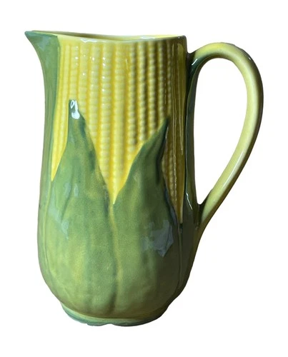 Shawnee Pottery Corn King 8” Pitcher 70 Yellow Green USA
