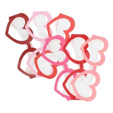 Heart Shaped Paper Glasses 6Pcs Fun Valentines Day Party Accessories