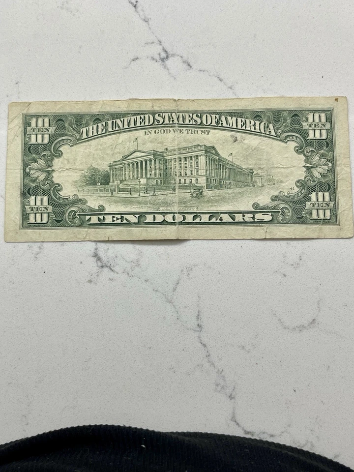 Billete de 10 dólares antiguo 1995 billete de colección Foto 2 de 2