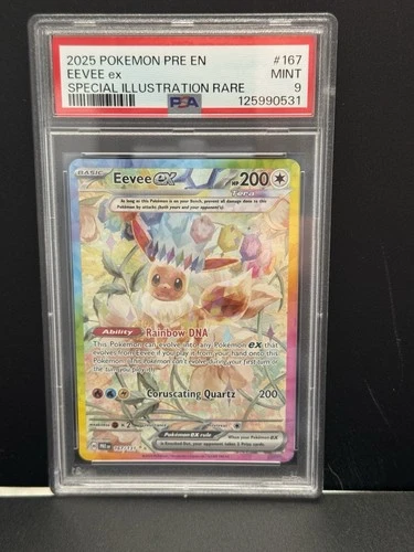 Pokemon TCG - Eevee ex 167/131 - Prismatic Evolutions - PSA 9
