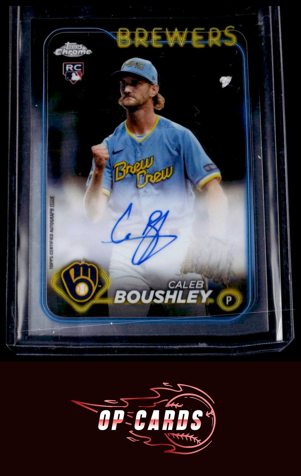 Caleb Boushley 2024 Topps Chrome #RA-CB Rookie Autographs , Free Shipping