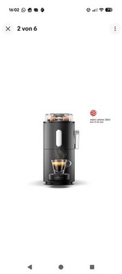 Coffee B Globe Kapsel Kaffeemaschine schwarz Nachhaltige Kaffeekapselmaschine