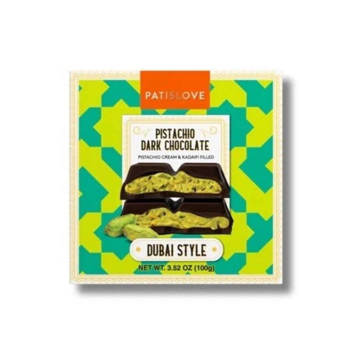 Trader Joe's Pistachio Dark Chocolate Dubai Style PATISLOVE 3.52oz