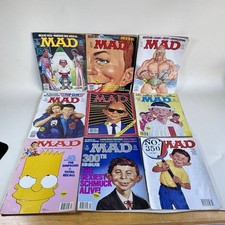 MAD Magazine Vintage Lot 1986&ndash;1991 Alfred E. Neuman Pop Culture Humor 9pc