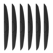6pcs Car Door Edge Guards Protectors Silicone Side Door Edge Trim Strip Black