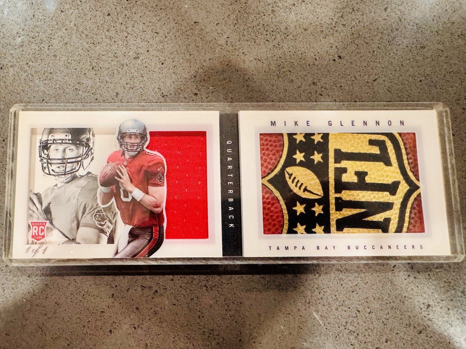 1/1 NFL Shield Panini 2013 Playbook Mike Glennon RC Mem Booklet #228 Buccaneers