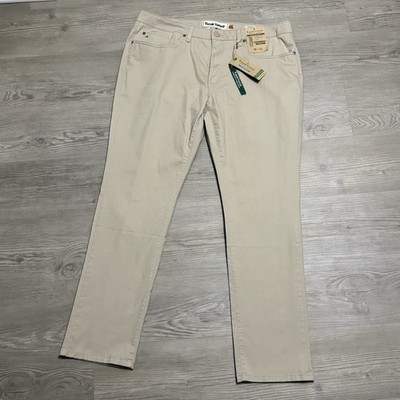 Tailor Vintage NWT Mens 38x32 Perf Tech Pants Coal Khaki Canaan Slim Rayon/Nylon