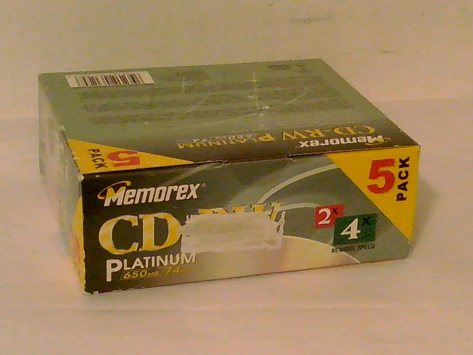 Memorex CD-RW Platinum 650MB 74 Min 4X Rewrite-Speed  5-Pk Compact Discs  Sealed - Image 4 of 4