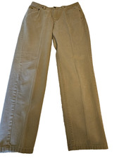 Liz Clairborne Lizwear Women's Khaki Pants Sz 12 100 Cotton Flat Front Casual
