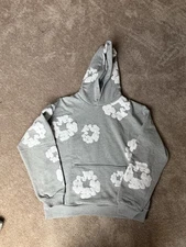 Men’s Grey Denim Tears Hoodie Size Large