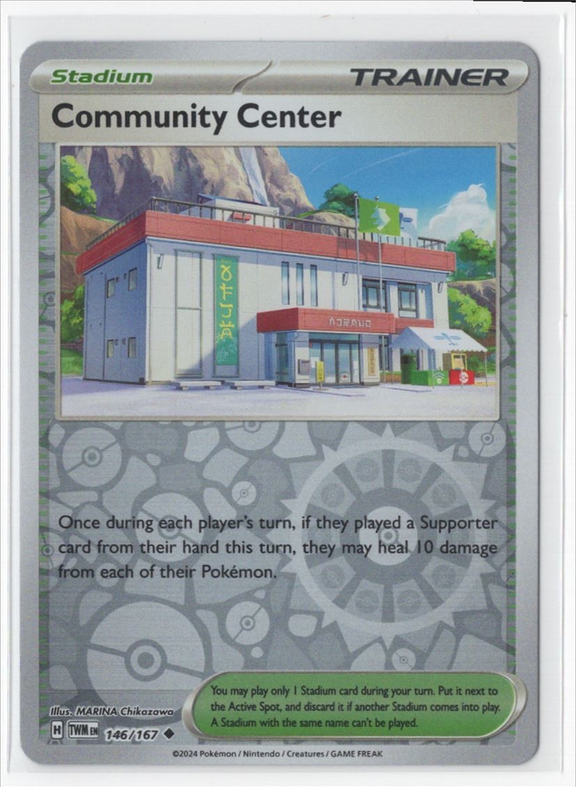 Pokemon Twilight Masquerade 146/167 Community Center Reverse Holo