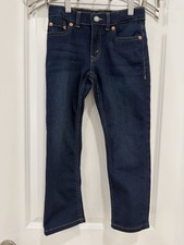 Levi's 511 Slim Fit Jeans Dark Wash Denim Adjustable Waist Kids Size 7