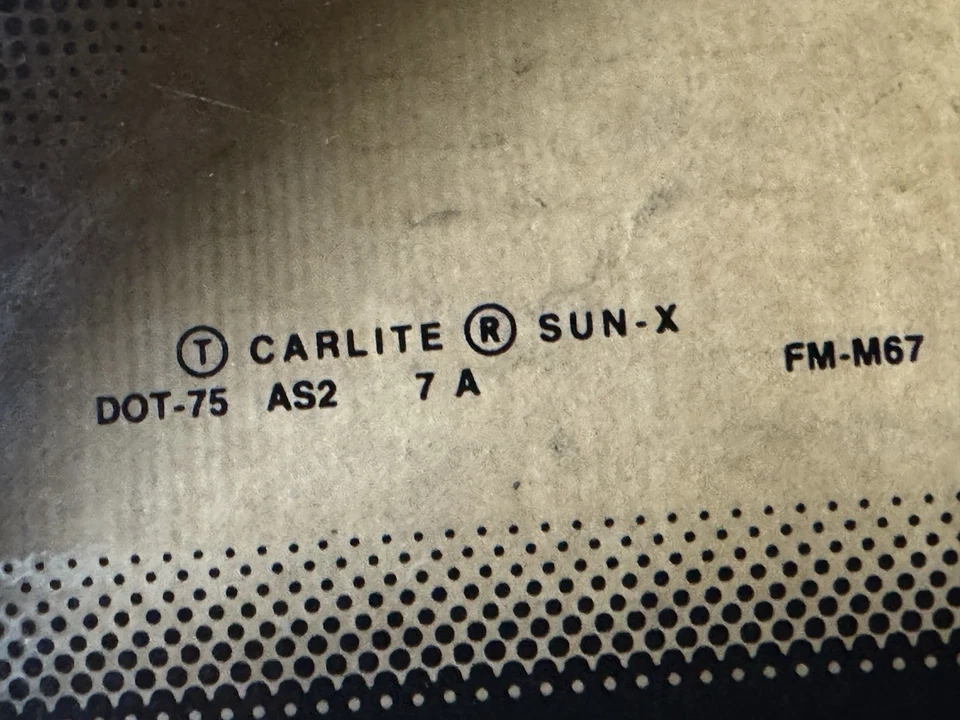 Ford Mustang 87-93 cuarto de ventana vidrio lado del pasajero hatchback OEM Carlite GT Foto 4 de 4