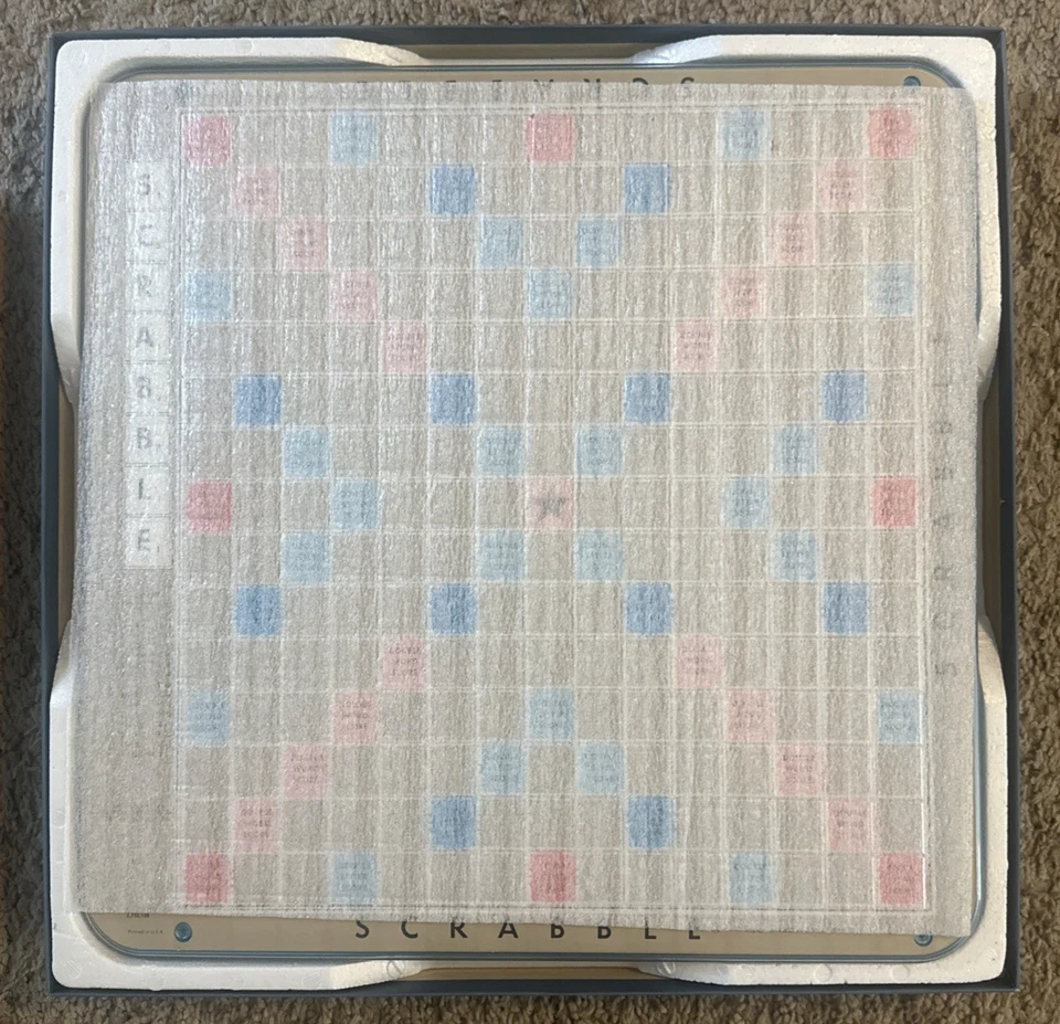 Vintage Scrabble Deluxe Edition With Raised Grid And Rotating Turntable Board - Image 4 of 4