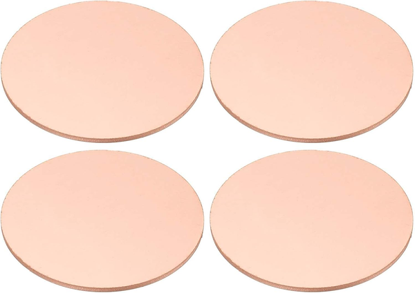 4 StüCk MetallpräGe-Rohlinge, 40Mm Runde PräGe-Namensschild-Rohlinge Metallplatt-image