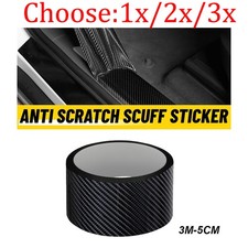 5D Carbon Fiber Door Plate Sill Scuff Cover Panel Anti-Scratch Sticker 1-3X