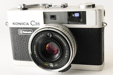 N MINT Konica C35 Flash Matic Rangefinder FilmCamera/38mm F2.8 Lens From Japan