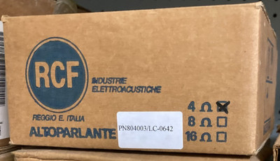 RCF 804003/LC-0642 - 4 Ohm, One Single Driver