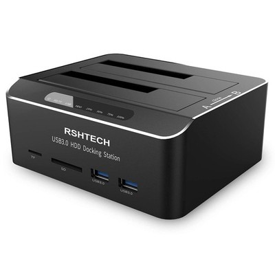 Hard Drive Docking Station USB 3.0 Aluminum Dual Bay Hard Drive Dock for 2.5''...