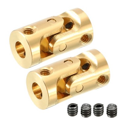 2X 3mm to 3mm, Universal  Rotatable Steering Shaft U Joint Coupler L13XD7