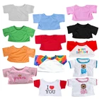 TEDDY BEAR CLOTHES T-SHIRT red blue birthday pink - 16"/40cm BUILD a TEDDY BEAR