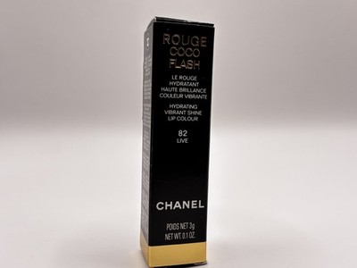 CHANEL 82 Live Rouge Coco Flash Hydrating Vibrant Shine Lip Colour New in Box