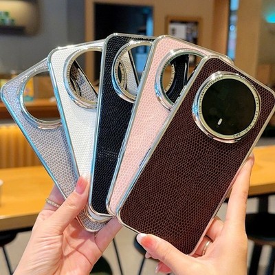 Lizard Pattern Plating PU Leather Back Case For Honor Magic8 Pro / Magic8