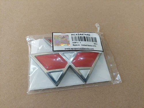 Agco For Massey Ferguson Emblem ACX2447440 NEW RED SIlver OEM