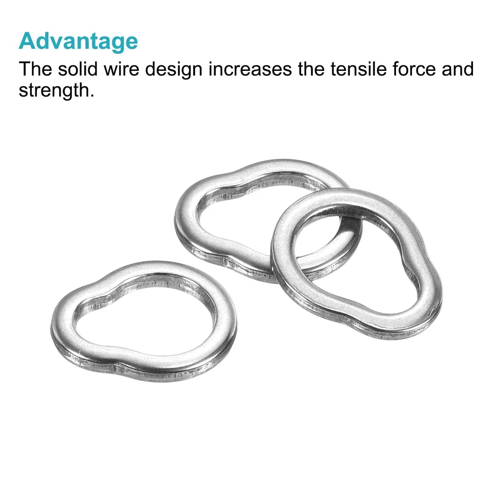 50Paket Angeln Spaltringe 304 Edelstahl Massive Köder Anschluss 0.8x7mm - Bild 4 von 4
